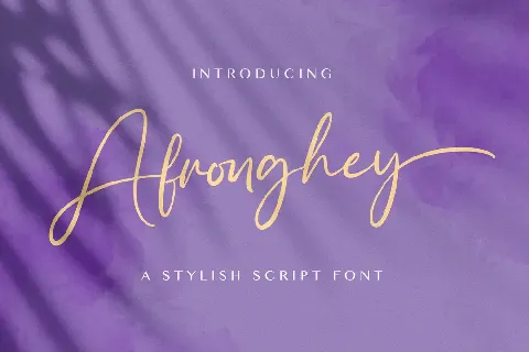 Afronghey font