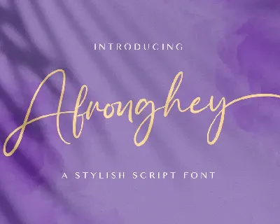 Afronghey font