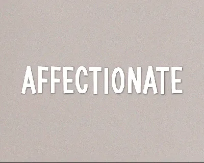 Affectionate font