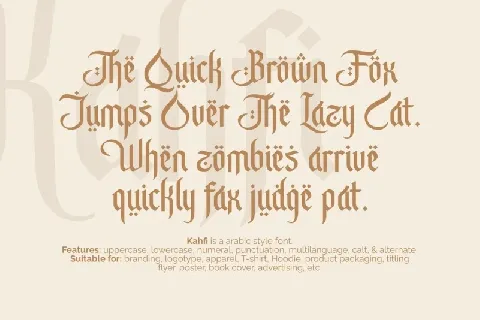 Kahfi font