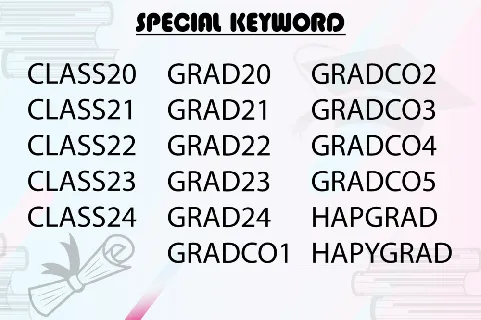 Graduation font