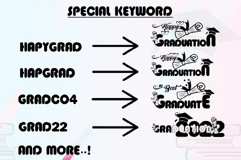 Graduation font