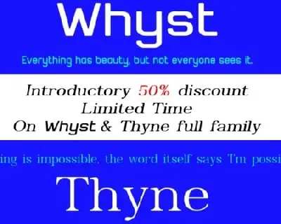 Whyst Sans Serif font