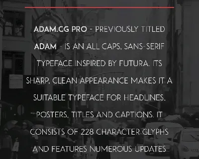 ADAM.CG PRO Free font