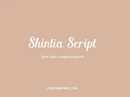 Shintia Script Free font
