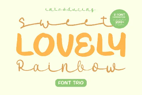 SweetLovelyRainbowThree font