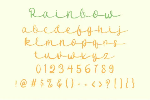 SweetLovelyRainbowThree font