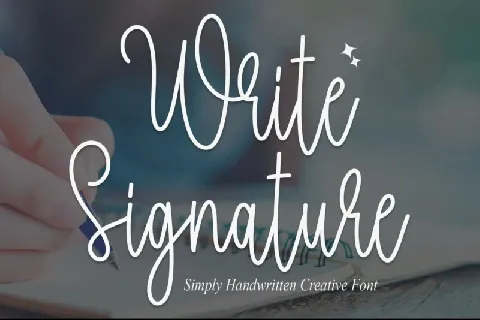 Write Signature font