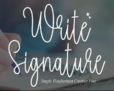 Write Signature font