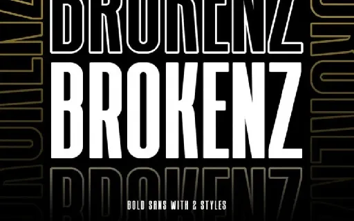 Brokenz Bold Sans Serif font