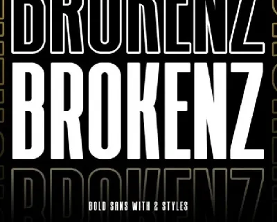 Brokenz Bold Sans Serif font