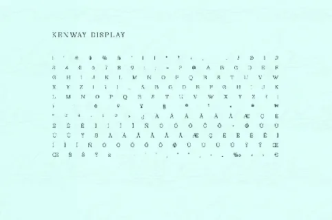 Kenway font