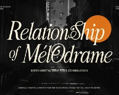 Relationship of MeÌlodrame font