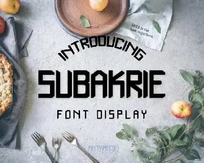 Subakrie Display font