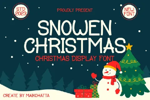 Snowen Christmas Display font
