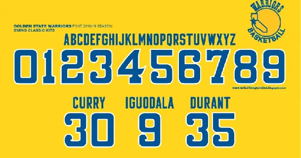 NBA Warriors font