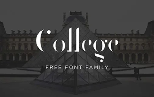 College Stencil Free font