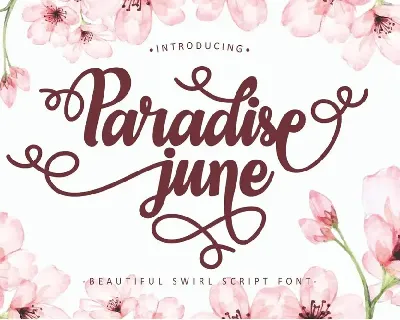 Paradise June font