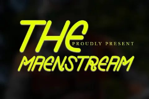 The Maenstream Display font