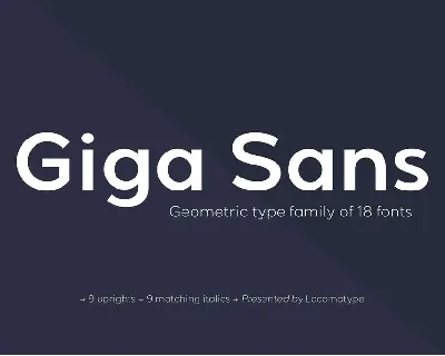 Giga Sans Family font