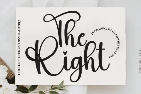 The Right Script font