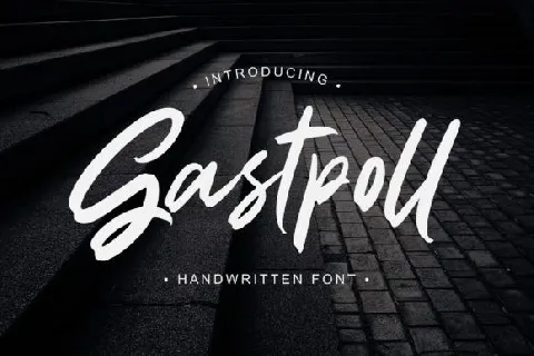 Gastpoll Brush font