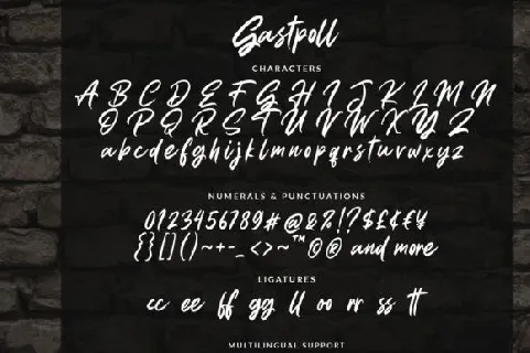 Gastpoll Brush font