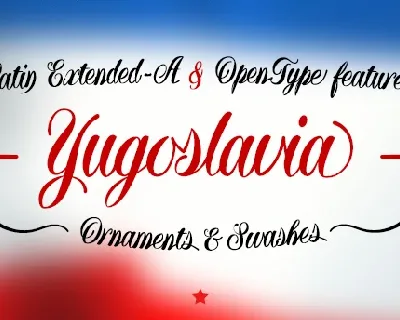 Yugoslavia – Calligraphic font