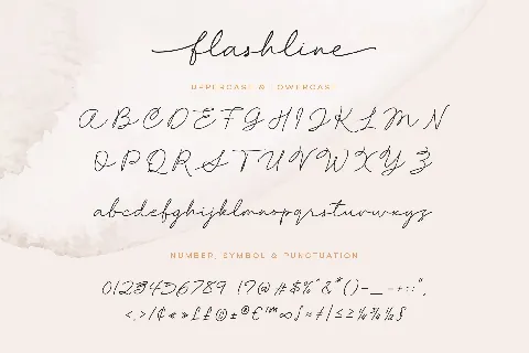 Flashline font