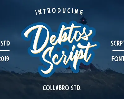 Debtos Script font