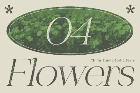 Chilia Stamp font