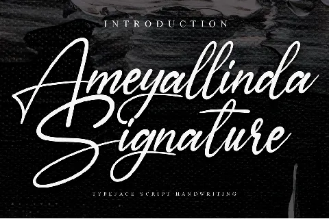 Ameyallinda Signatur font