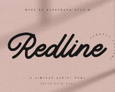 Redline font