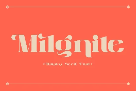 Milgnite Serif font