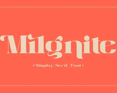 Milgnite Serif font