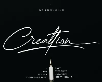 Creattion – Signature font