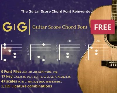 GIGI Guitar Score font