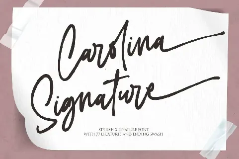 Carolina Signature font