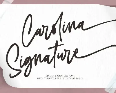 Carolina Signature font