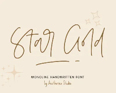 Star Gold font