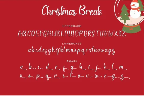 Christmas Break font