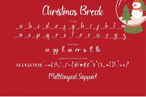 Christmas Break font