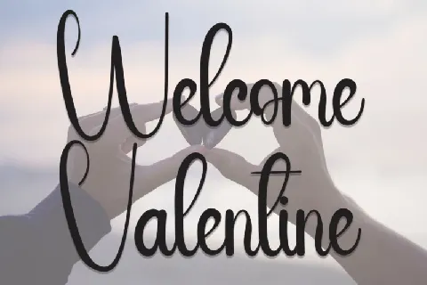 Welcome Valentine Script Typeface font