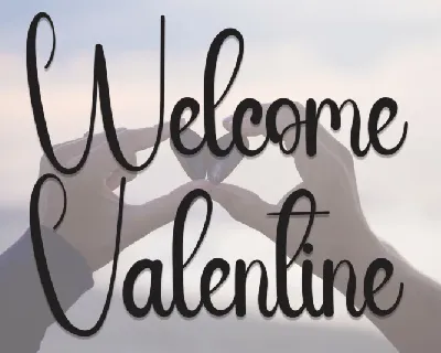 Welcome Valentine Script Typeface font
