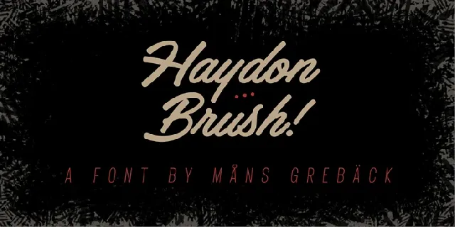 Haydon Brush Free font