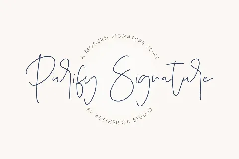 Purify Signature font