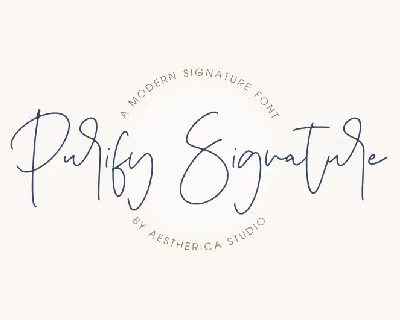 Purify Signature font