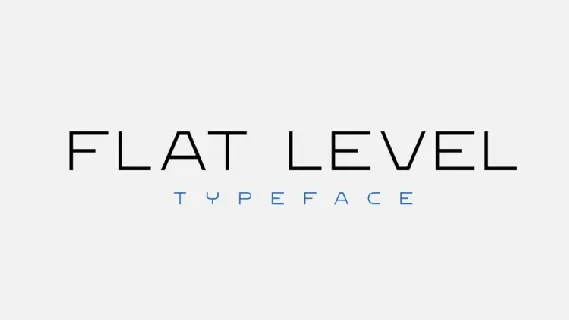 Flat Level font