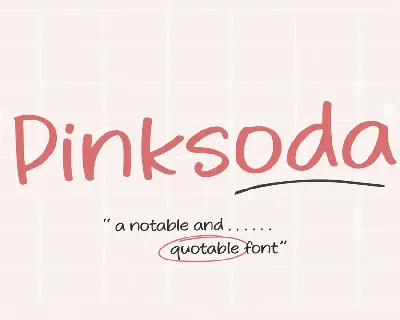 Pinksoda font