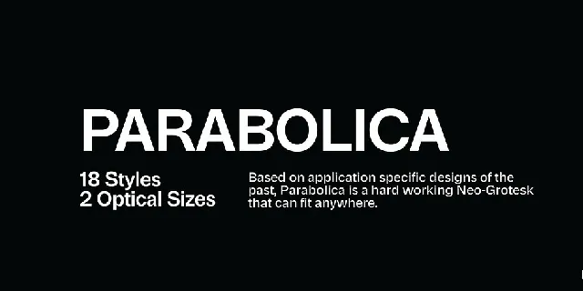 Parabolica Family font